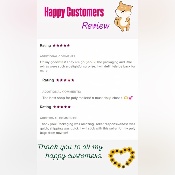 Fall Sunflower 40 Pack 10x13 Poly Mailers Shipping Envelopes - Picture 6 of 6